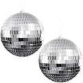 Youdepot Disco Ball 4 Inch 2-Pack, Silver Mirror Balls with Hanging Strings by Youdepot