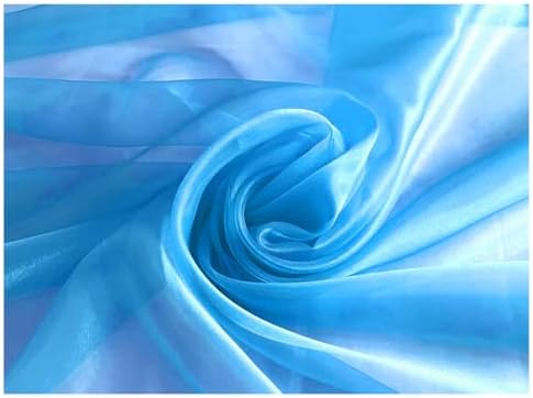 100 Yard Organza Fabric 44" Wide for Wedding Event Décor - Blue - Image 4