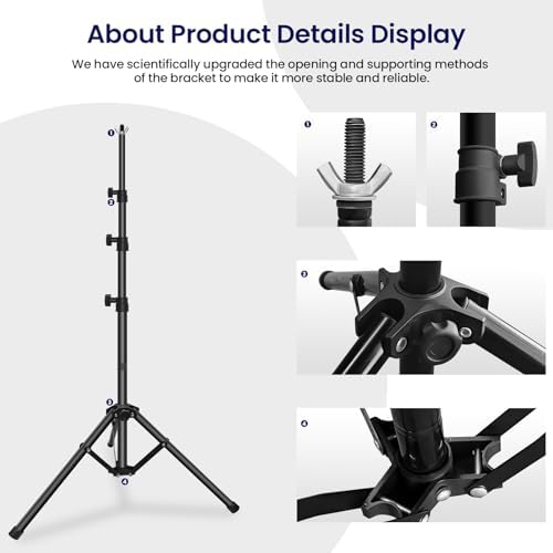 Jiang&Rong Portable Reverse-Folding Backdrop Stand Kit 10ft x 6.5ft(W x H) - Image 4