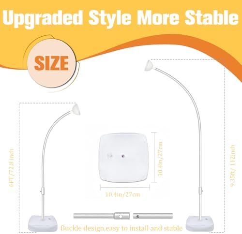 Bazen 2 Pack Arch Stand Balloon White 8.2FT&5FT Bending Half Arch Stand. - Image 2