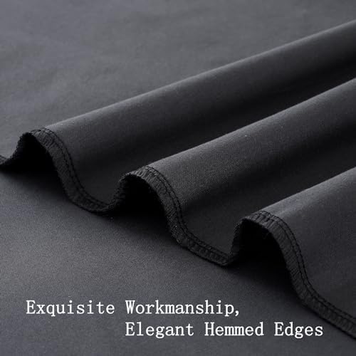 20 ft x 10 ft Thick Black Backdrop Curtain for Parties, 4 Panels Black Polyester Wedding Backdrop Drapes for Birthday Photography Background Party Backdrop Home Decorations - Image 6