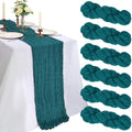 6 Pack 10Ft Teal Cheesecloth Table Runner 23 x 120 Inch by CKIKU