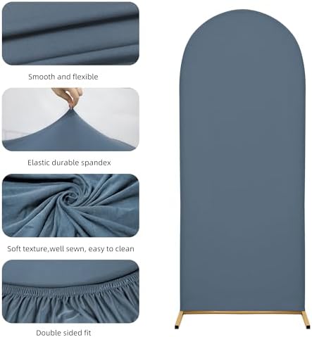 6.6FT Wedding Arch Cover – Stretchy Spandex Fabric Backdrop for Arch Stand - Image 5