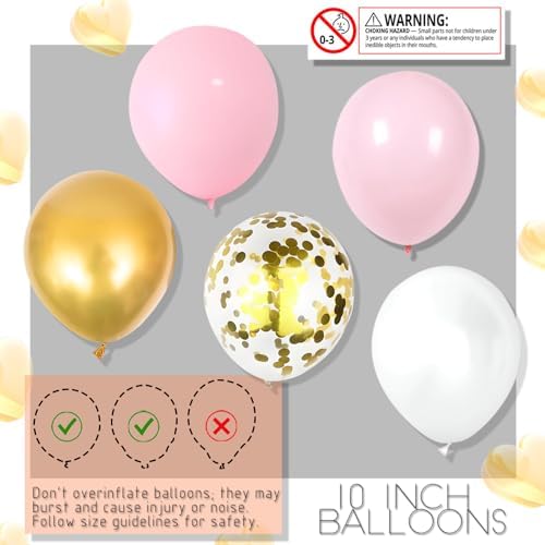 Pink Gold Balloon Column Stand Kit with Base,Pole for Floor&Table - Image 3