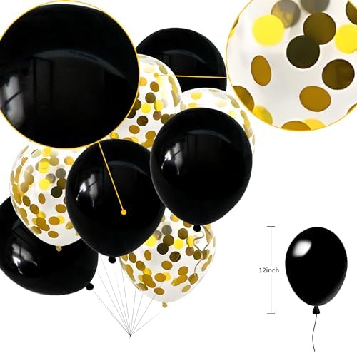 Good Luck We Will Miss You Banner Glitter Black Gold Banner Balloon Garland Decorations Supplies for Retirement Party Goodbye Party Going Away Party Graduation Leaving Away Office Home Farewell Party - Image 5