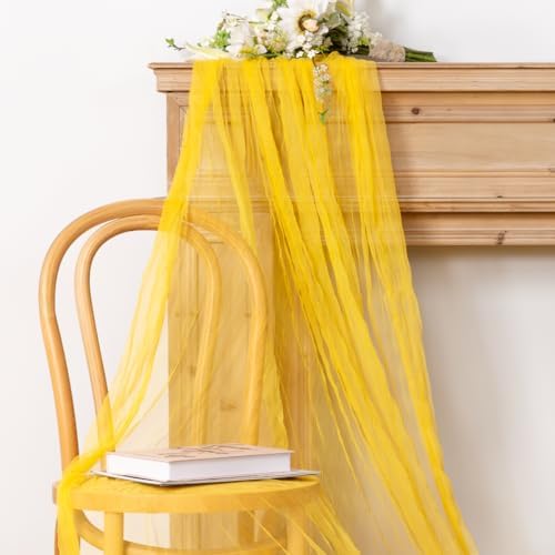 Cheesecloth Table Runner Tulle Fall Boho Wedding Shower Party Home Decor - Image 5