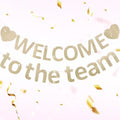 Pre-Strung Glitter Welcome to the Team Banner Welcome Banner Welcome Decorations for Office New Hire Events Corporate Onboarding & Team Building Parties (Champagne Gold) by Unknown