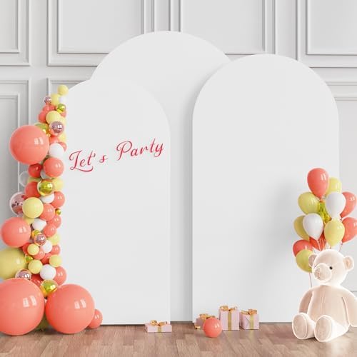Wokceer Arch Backdrop Cover White Covers Stretchy Backdrop 7.2FT,6.6FT,6FT - Image 3