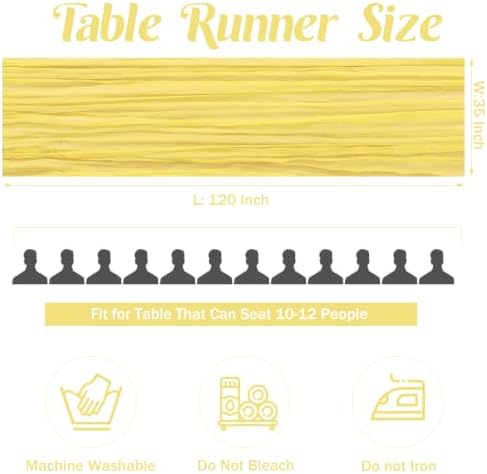 10FT Cheesecloth Table Runner Boho Party Home Decorations - Image 2