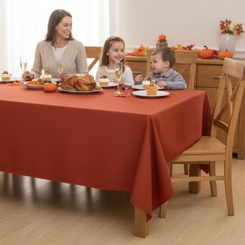 Fitable 8 Pack Rust Tablecloths 70x120 Inch for 6-8 Ft Rectangle Tables - Image 3