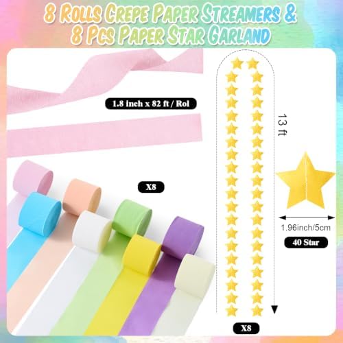 TaoBary Pastel Party Decorations 1200 Sheet Paper Chain, Pastels, Same Size - Image 4