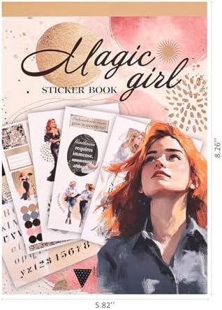 Magic Girl Decal Stickers Book For Planners, Calendars, Journals, Vision Boards, Projects, Laptop & Water Bottles – Premium Quality, Hand Drawn, Waterproof – Scrapbook Accessories For Women - 24 Pages - Image 2