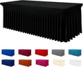 Smiry Spandex Elastic Fitted Table Cloth Skirt for 6FT Rectangle Table by Smiry