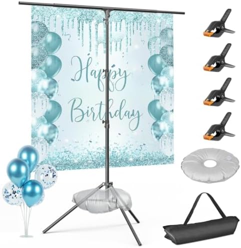 EMART T Shape Backdrop Stand 8.5x5.4ft, Green Screen Photo Banner Stand by EMART