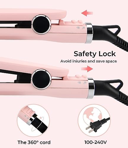 PRITECH Flat Iron Hair Straightener, 1’’Plate Titanium with Adjustable Temp - Image 6