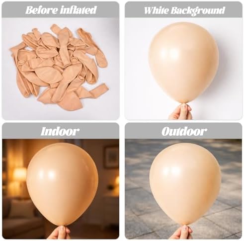 Voircoloria 130pcs Blush Pink Balloons Garland Arch Kit, 18 12 10 5 Inch - Image 3