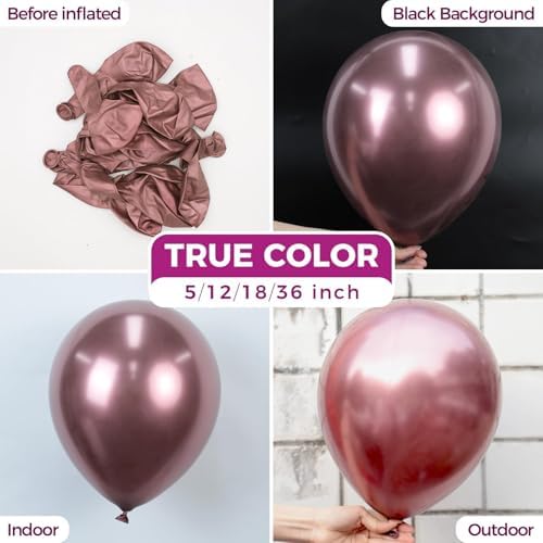 Bezente Copper Latex Round Helium Party Balloons 100 Pack 12 inch - Image 2