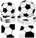 180Pcs Soccer Party Supplies Paper Plates and Napkins Serve 60 by Hpscdyo