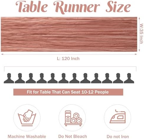 10FT Cheesecloth Table Runner Boho Party Home Decorations - Image 4