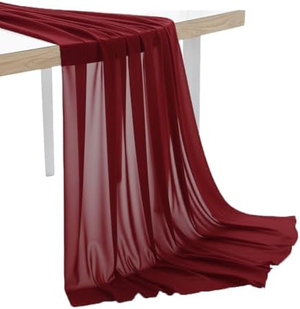 85 Yard Chiffon Fabrics, 44" Wide, Lightweight, Sheer – Maroon by MDS