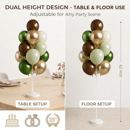 2 Sets Gold Balloon Stand Kit With Base For Floor or Table - Image 4