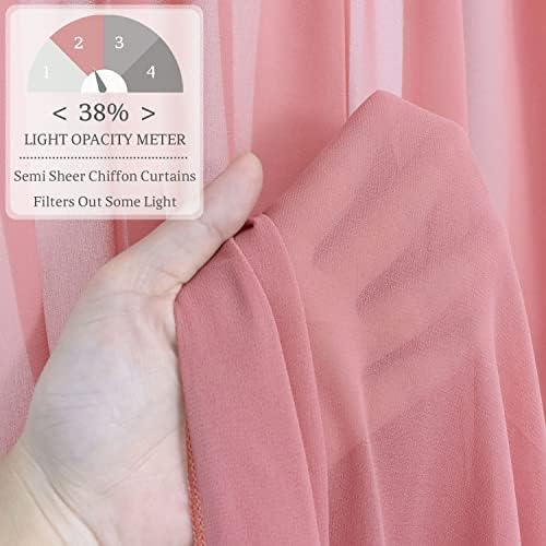 Ceiling Drapes Hanging Kit Dusty Rose Ceiling Drapes 6 Panels 5x10ft with 12 Inch Ceiling Drapes for Weddings Ceilings Draping Canopy Hoop Wedding Arch Draping Fabric for Banquet Party Decor - Image 4
