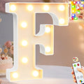 Pooqla LED Light Up Letters, Warm White and Colorful Lighted Marquee Letters with Remote, Lighted Letter for Party Birthday Decorations, Gift for Girls Boys Night Light, Wedding Home Decor, Letter F by Pooqla
