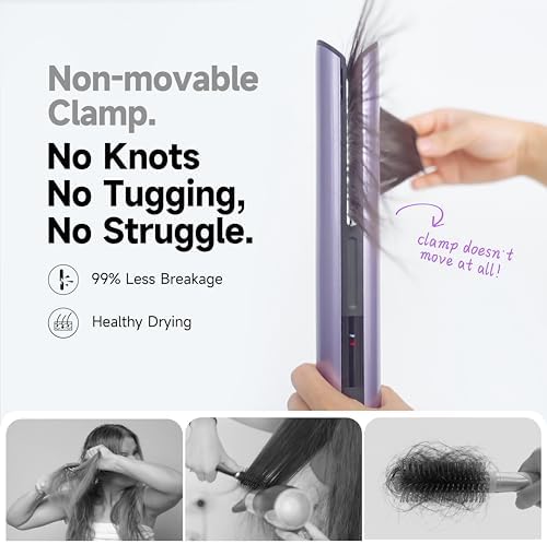 JELLYFISH Air Gap Dryer, Clamp-Free Air Straightener & Blow Dryer 2-in-1 for Fine, Wavy, Straight 1A-2B & Asian Hair, Lightweight Blowout Styler, No Heated Plates, Not for Coarse/Curly 2C-4C - Image 3
