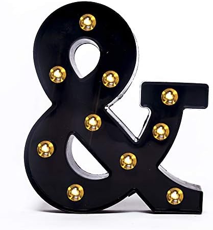 Foaky Black LED Marquee Number Lights Sign Light Up Marquee Number Lights Sign for Night Light Wedding Birthday Party Battery Powered Christmas Lamp Home Bar Decoration by Foaky