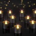 Homemory 12-Pack Black Flameless Battery Tea Light Candles, 200+ Hours by Homemory