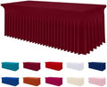 Smiry Spandex Elastic Fitted Table Cloth Skirt for 8FT Rectangle Table by Smiry