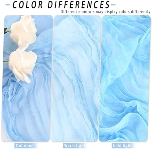 8 Pack LightBlue Cheesecloth Table Runner 17x108 inch Boho Gauze Cheese Cloth Table Runners for Wedding Party Baby Bridal Shower Home Decor - Image 6