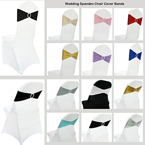 Spandex Chair Sashes Bands, Red, 30PCS - Image 6