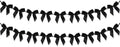 2pcs Bow Garland Banner, Ribbon Bow Party Decorations for Baby Shower Girls Bow Coquette Birthday Party Decor (Black) by Haptda