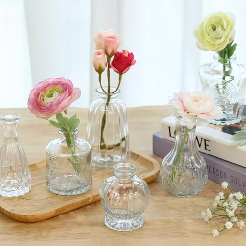 CUCUMI 24pcs Bud Vases for Centerpieces, Clear Glass Vase Decorations - Image 5