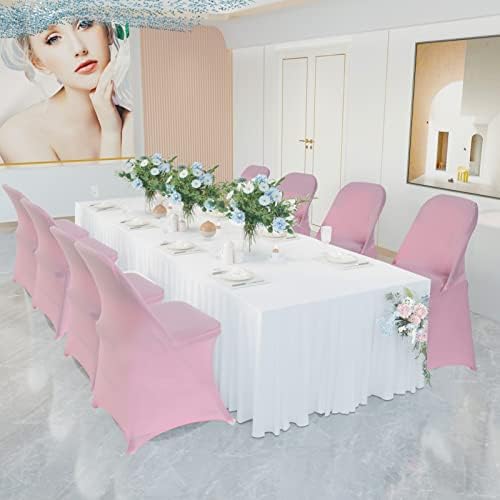 HAINARverS Stretch Spandex Folding Chair Covers 30PCS Pink| - Image 4