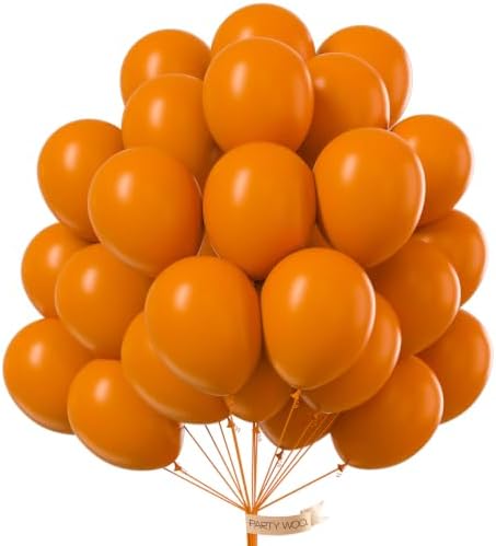 PartyWoo Burnt Orange Balloons 50pcs Terracotta Fall Color 12 Inch by PartyWoo