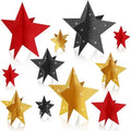 Sinload 45 Piece 3D Glitter Star Centerpieces Red Black Gold Party Decor by Sinload