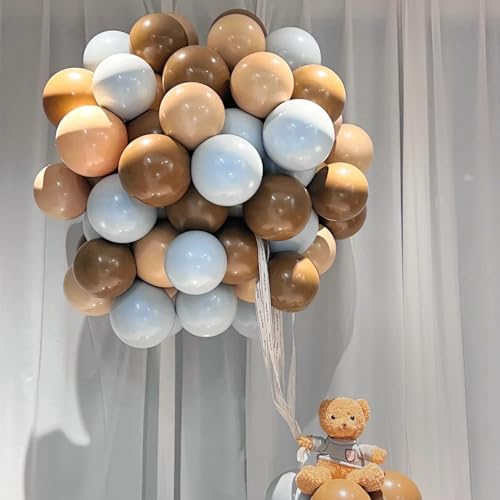 Voircoloria 105pcs Khaki Party Latex Balloons, 12inch - Image 4