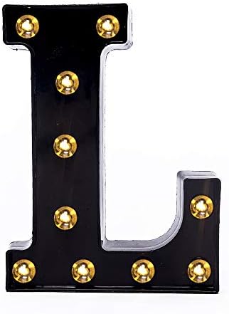 Foaky Black LED Marquee Number Lights Sign Light Up Marquee Number Lights Sign for Night Light Wedding Birthday Party Battery Powered Christmas Lamp Home Bar Decoration by Foaky