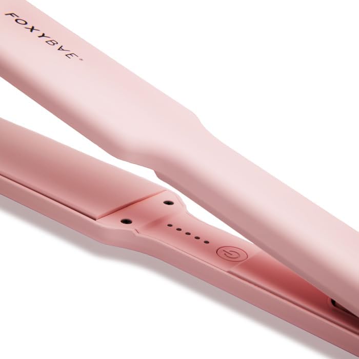 FoxyBae Sleek & Slay 1.75" Wide Plate Ceramic Flat Iron - Blush - Hair Straightener - Portable Professional Hot Tools - Healthy Hair Guaranteed - Dual Voltage - [146W] - Image 4