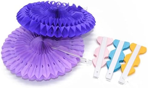12PCS Colourful Paper Fans Party Decorations,Rainbow Hanging Ceiling Honeycomb Round Tissue Paper Fans for Mexican Engagement Fiesta Cinco De Mayo Party Decorations - Image 4