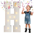 3FT Marquee Letters, Large Light Up Letters H for Hoco Party Decor by MerryMosaics