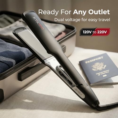 IZUTECH KTX450 Titanium 1.75 in Flat Iron, Auto Shut Off, Dual Voltage - Image 6
