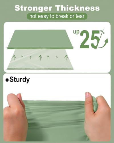 NatNarr 3 Pcs Sage Green Tablecloths Plastic, Scalloped Table Cloth - Image 2