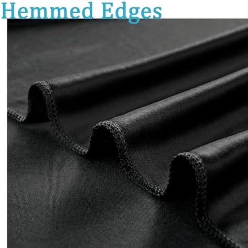 40ftx10ft Wrinkle Free Black Backdrop Curtain for Parties, 8 Panels Silky Polyester Black Photo Backdrop Drapes Back Drop Cloth Draping Fabric for Birthday Wedding Graduation Photography Background - Image 6
