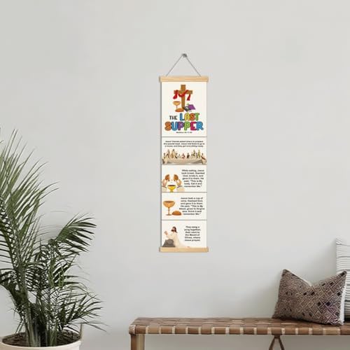 The Last Supper Banner, Church Banner, Christian Rustic Hanging Door Flag, Farmhouse Decorations Outdoor Indoor, Church Activity Decor, Bible Lesson, Scripture and Words Decorations - Image 4