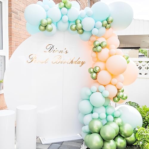 Voircoloria 66pcs Mint Green Pastel Green Latex Party Balloons, 12inch - Image 6