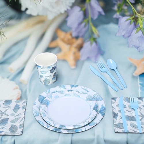 Pickmesh 400 Pcs Under The Sea Party Supplies, Ocean Party Tableware for 50 - Image 5