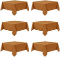 6-Pack Bronze Tablecloths for Square Tables, 70 x 70 Inches by DailySet